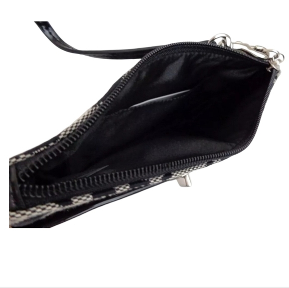 Coach Park Signature Medium Wristlet - Black/White, 8" L, 5" H, 1" W - Picture 5 of 10